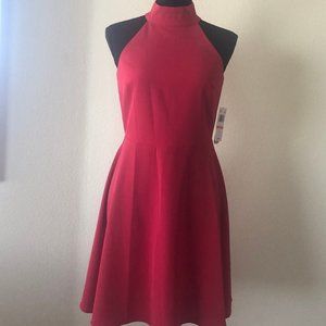 GB Red Halter Skater Dress